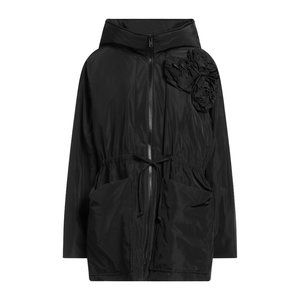 LOLA SANDRO FERRONE Spring Coat Black Jacket with black flowers & pockets